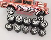HOT WHEELS BBS CHROME RUBBER WHEELS TIRES 5 SETS 1/64 SIZE CHEVY GASSER WHEEL