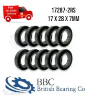 PACK OF 10 MR17287 17287-2RS 17mm x 28mm x 7mm Thin Section Bike Bearings