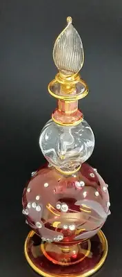 Vintage Handmade Egyptian Bottle made pre 1995 Swarovski crystal JCE17 27