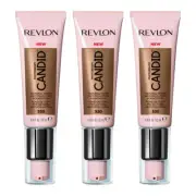 Revlon Photoready Candid Natural Finish Foundation 22ml - 520 Cocoa x3