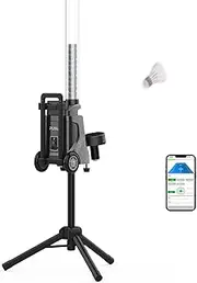 PUSUN Badminton Machine, Portable Badminton Serving Equipment for Practice&Training, Support App Control, Hold 52+Balls at Once, Shuttlecock Machine for DIY Training-Easy to Use(PB-Mini)