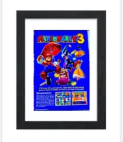 Vintage Framed Print Ad Wall Art 11x14 Nintendo 64 Mario Party 3 Launch