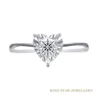在飛比找ETMall東森購物網優惠-King Star 30分鑽石心情戒指(最白D color 
