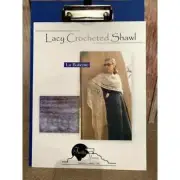 New Fiesta Yarns by Sandy Gainey La Boheme Lacy Shawl Stole Crochet Pattern