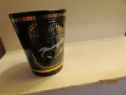 Sea World -Shamu - blk/ white- Shot Glass w/ Killer Whales by Libbey