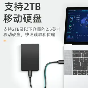 山澤移動硬盤數據線usb3.0硬盤盒數據線充電typec連接臺式筆記本電腦延長適用三星note3/s5