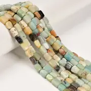 Natural Multi-color Amazonite Irregular Rectangle Cube Beads 6x9mm 15.5'' Strand