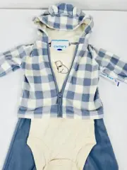 Carters Fleece Hoodie Pants 3 PC Outfit Set Boy 12M 12 month NWT Polar Bear