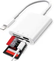 [Apple Mfi Certified] Lightning to SD Card Camera Reader for Iphone Ipad,Micro S