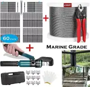 Cable Railing Kit 1/8 Stainless Steel Wire Rope Deck Railing Crimping Tool Swage