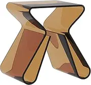 Orange Acrylic End Table, Tiers Bedside Table, Side Table Nightstand for Bedroom Coffee Table for Living Room Office(E)