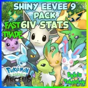 6IV SHINY EEVEE +LUTIONS 9 PACK MAX EFFORT VALUES POKEMON LEGENDS ARCEUS PLA