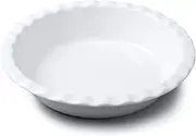 T269 Crinkle Rim Pie Dish, White