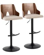 LumiSource Set of 2 Ariana Adjustable Barstool