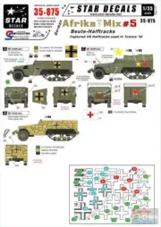 SRD35875 1:35 Star Decals - German Afrika Mix #5 Beute-Halftracks Tunisia 1943