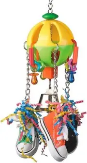 Super Bird Creations SB1105 Kick Ball Bird Toy, Medium/Large Bird Size, 12" x 4"