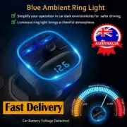 Bluetooth 5.0 Wireless Car FM Transmitter MP3 Player Radio 2 USB Charger Adapter