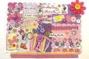 Disney Daisy Duck Custom Chipboard Mini Book Album Kit Scrapbook Disneyland