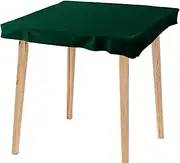 Game Table Cover - Decorative Felt Card Table Cloth, Soft Foldable Poker Mat for Mahjong, Board Games, Domino (Black Green)