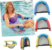 Abaodam Pool Floating Bed Chair Boys and Girls Swimming Seat Solid Rod Soft Odorless Mesh for Relaxing 7.5x150cm