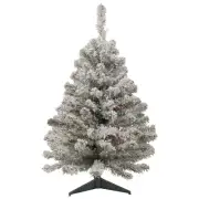 Northlight 3' Medium Flocked Madison Pine Artificial Christmas Tree Multi Lights