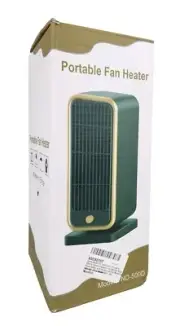 Portable Electric PTC Ceramic Space Fan Heater YND-500D, Black