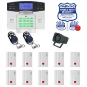 WIRELESS HOME SECURITY SYSTEM LCD BURGLAR HOUSE ALARM VOIP PHONE LINE DIALER GA