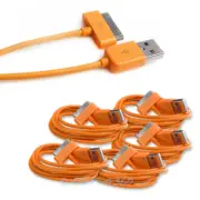 5 3FT USB SYNC DATA POWER CHARGER ORANGE CABLE IPHONE 4S IPOD TOUCH CLASSIC IPAD