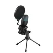 Laser RGB Desktop Microphone Lite - USB, Cardioid, Anti-Vibration, Clear Audio for Gaming & Streaming