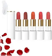 Balm,Balm Lipstick,Balm Sheer Matte Lipstick,Balm Matte,Thrive Lip Tint Hydrating,Matte Lipstick For Women,Light Matte Non-Stick Lipstick Makeup Waterproof (5pcs)
