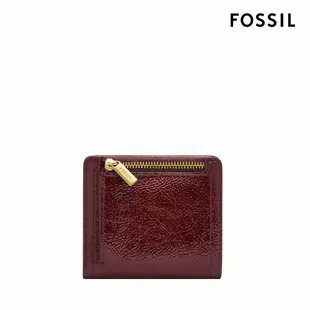 【FOSSIL 官方旗艦館】Logan 真皮短夾-紅木色漆皮 SL10013631