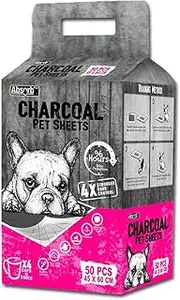 Absorb Plus Charcoal Pet Sheets 50 Sheets, Medium