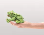 NEW PLUSH SOFT TOY Folkmanis 2761 Mini Frog Finger Puppet 10cm