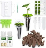 TrailMlix 176 PCS Seed Pods Kit for Aerogarden, Grow Anything Kit for Indoor Garden Growing System, Hydroponics Supplies with Cup, 60 Grow Sponges, 60 Pod Labels, A&B Nutrient Plant Food, Basket Domes