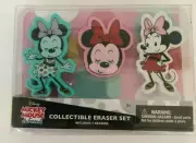 New Minnie Mouse Eraser Set Collectible Set of 3 NWT Mickey Mouse & Friends