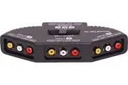 Dynalink Stereo Composite 3 Way RCA Signal Audio Video Switcher