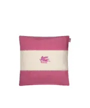 LINEN CUSHION WITH EMBROIDERED PEGASO One size purple-red