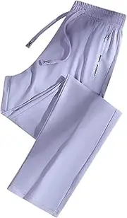 [Generic] Women's Athletic Pants Drawstring Elastic Waist Summer Trousers Loose Fit Lightweight Quick Dry Workout Running Pant