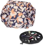 Lazy Makeup Toiletry Bag, Drawstring Cosmetic Makeup Bag Organizer Portable