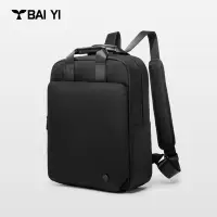 在飛比找Yahoo!奇摩拍賣優惠-筆電包  BAI YI尼龍防水商務公司雙肩電腦公事後背16吋