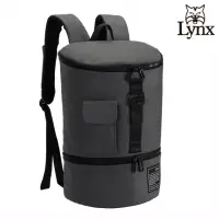 在飛比找momo購物網優惠-【Lynx】美國山貓旅行休閒防潑水多隔層機能布包 後背包(深