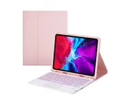 Keyboard Case for iPad with 7-Color Backlit Wireless Keyboard and Built-in Touchpad for iPad 10.2/9.7/10.5 - Pink