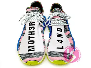 2018 限量登場 時尚天王 菲董 Pharrell Williams x adidas PW SOLAR HU NMD 非洲 民族風 白黑粉紅 黃底 鋸齒外底 全掌 BOOST 中底 嘻哈 饒舌 (BB9531) !