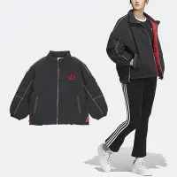 在飛比找Yahoo奇摩購物中心優惠-adidas 外套 Miffy PF 女款 黑 紅 側邊開衩