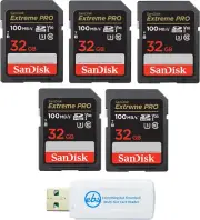 32GB (Five Pack) SD HC Extreme Pro Memory Card Works with Digital DSLR Camera SD