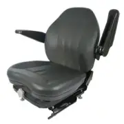 HIS360 Industrial High Back Seat w/ Suspension, Slide Tracks & Arm Rests