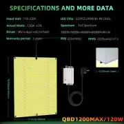 LED Grow Light 850W SM Lm281B+ Diodes Quiet Fanless Full Spectrum Grow Light Hig