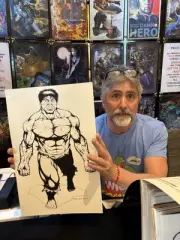 Scott Ambruson original Incredible Hulk ink comic art MCU Marvel Bruce Banner