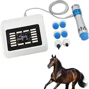 FXNFXLA Shockwave Therapy Machine for Horse Pain Relief, 300MJ ESWT Shockwave Therapy Machine Deep Massage Device with 7 Function Heads, Easy to Use at Home