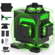 Laser Level, 4x360° 4D Cross Line Laser for Construction and Picture Hanging,...